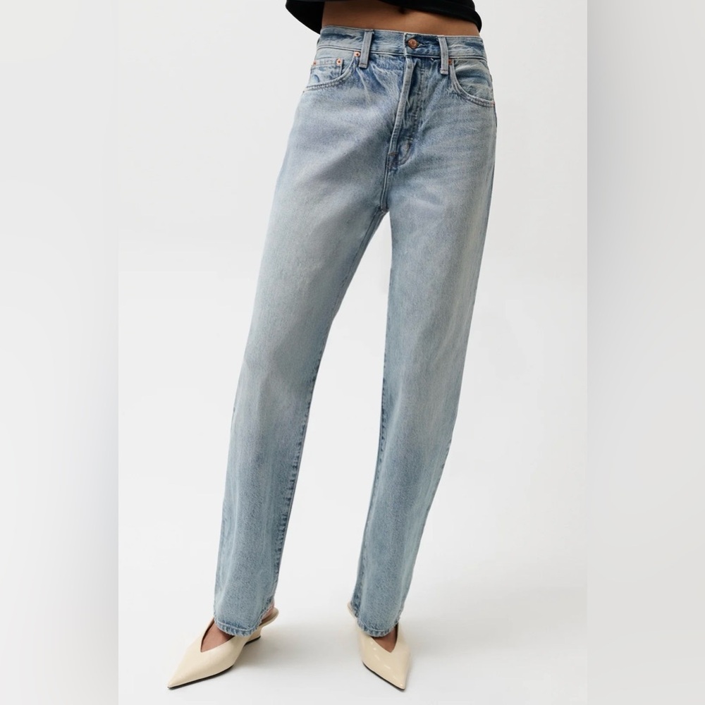 pistola Light Wash Straight Leg Jeans